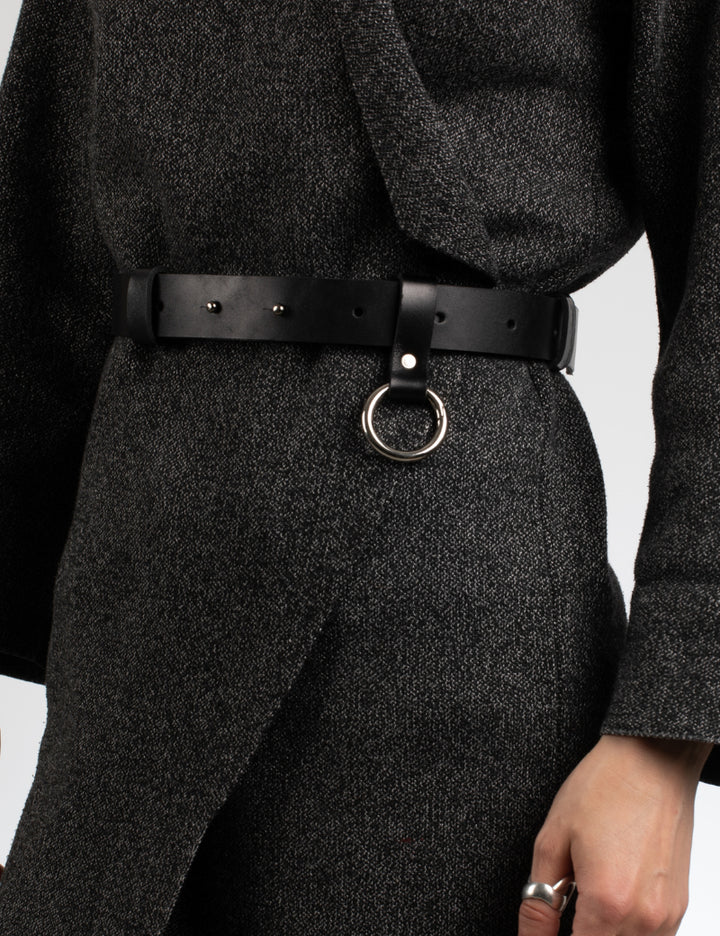 Black Leather Belt Elon