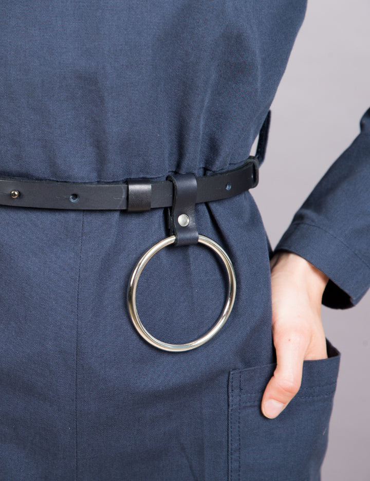 Black Leather Belt O