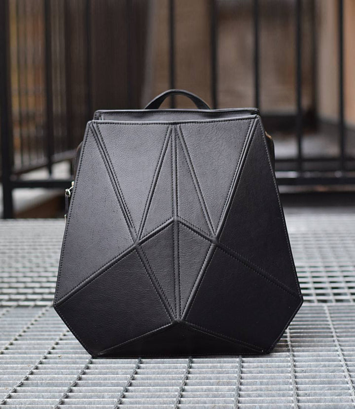 FACET Leather Backpack – Black