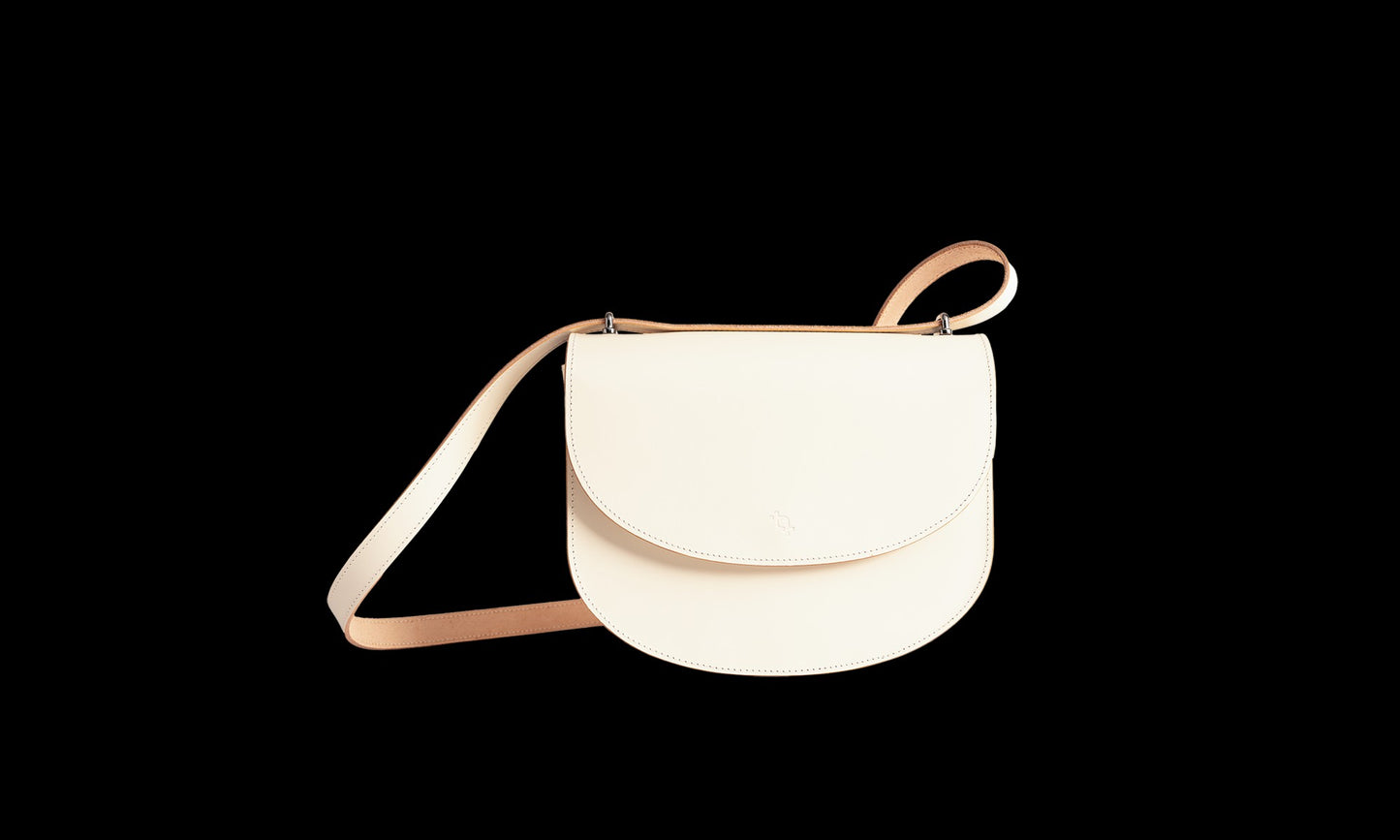Leather Handbag Moon Pack - Cookie