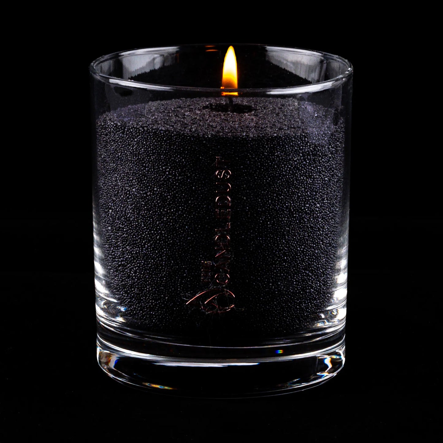 Black – Unscented Powdered Candle in Glass (160g)