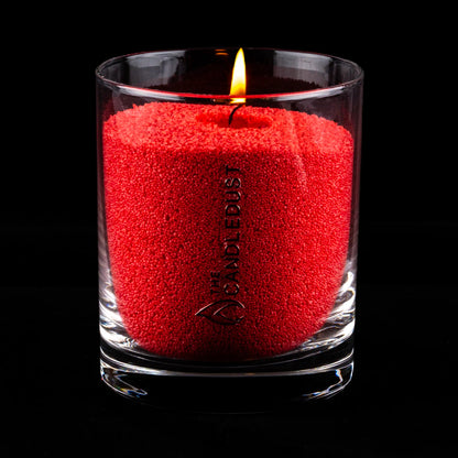 Red – Unscented Powdered Candle in Glass (160g)