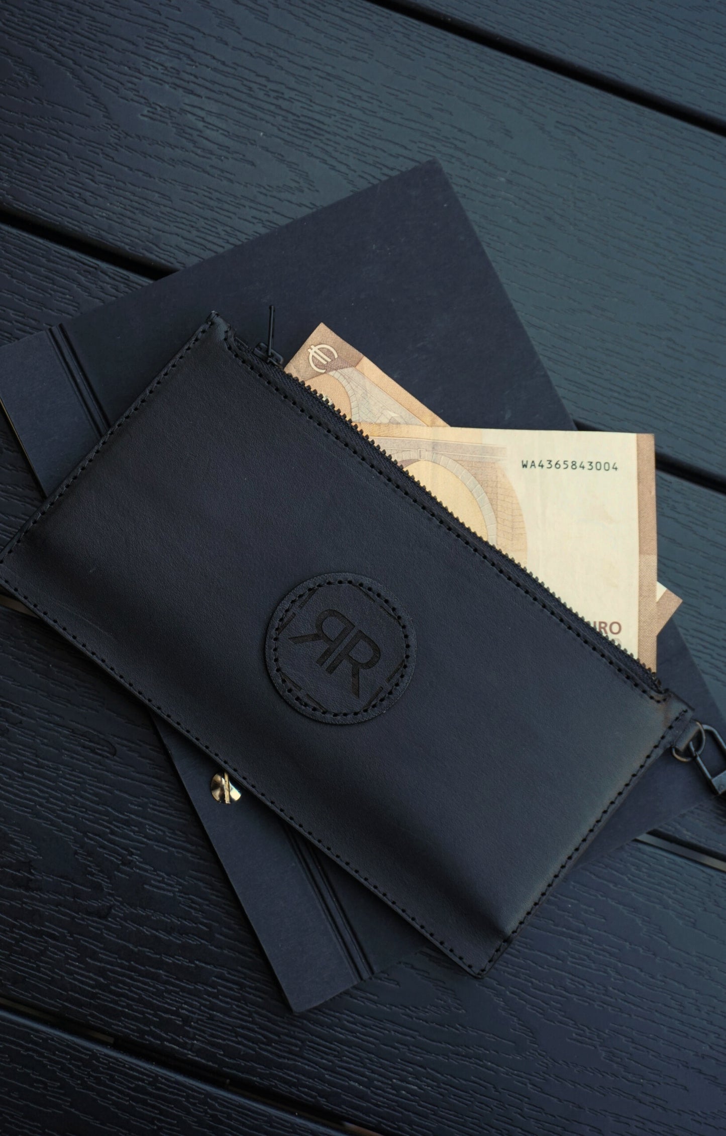 Leder-Wristlet-Geldbörse