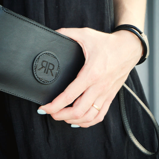 Leder-Wristlet-Geldbörse