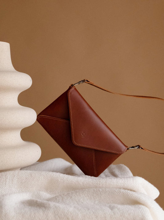 Mini Model Clutch with 3 Straps – Cognac