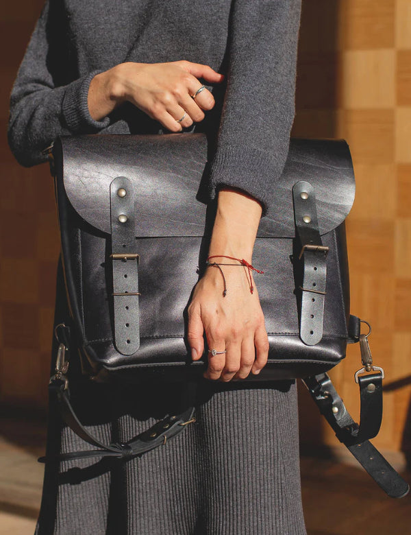 BENJAMIN Leather Backpack – Black